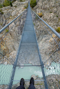 Hängebrücke über die Massaschlucht in der Schweiz von Matthias Hauser