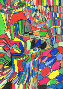 Das Leben jongliert mit allen Farben / Life juggles with all colours von Claudia Juliette Dittrich