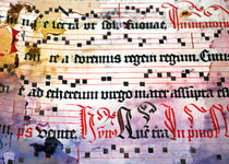 Choral Book Middle Ages - Music Vintage Art Prints Grunge Texture von Denis Marsili