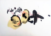 2013, Oil and China ink on paper by Wolfgang Kahle