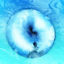 Abstract Blue Donut by Maggie Vlazny