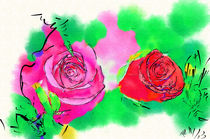 red roses von Wolfgang Pfensig