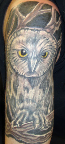Saw Wheat Owl by LEIGH ODOM