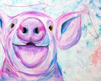 Be a pig is nice, the luck pig by Annett Tropschug