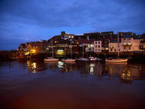 Whitby Lower Harbour at Night by Louise Heusinkveld