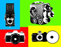 4 different cameras popart by Les Mcluckie