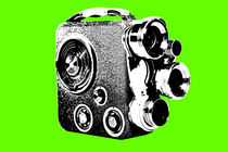 8mm camera popart green by Les Mcluckie