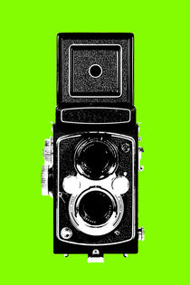 medium format camera green popart by Les Mcluckie