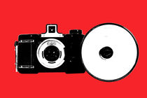 120 camera popart red by Les Mcluckie