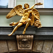 Golden Angel in Prague by John Rizzuto
