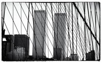 Towers from the Brooklyn Bridge 1990s von John Rizzuto