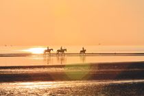 Horseback Riding into the Sunset von Udo Behrends