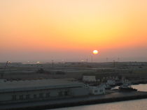 Sonnenuntergang am Hafen von Tobias Hust