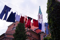 Wäsche in Riga von Sabine Radtke
