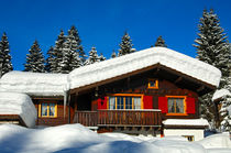 Blockhaus im Schnee von gfc-collection