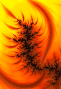 Fraktal Design orange gelb und schwarz von Matthias Hauser
