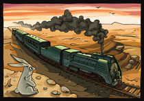 Steam Locomotive and Rabbit von Oleksiy Tsuper