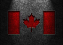 Canadian Flag Stone Texture von Brian Carson