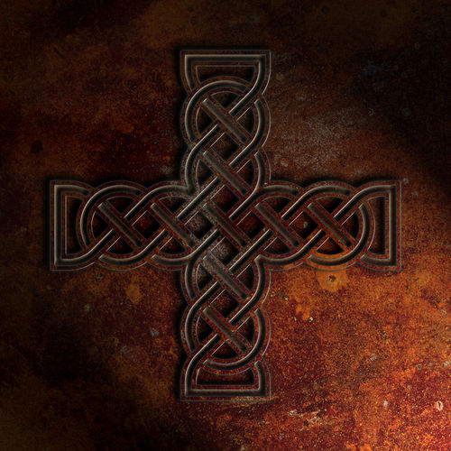 Celtic-knotwork-cross-rust-texture