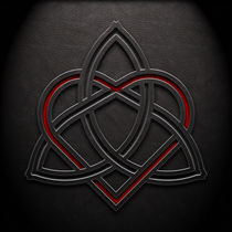 Celtic Knotwork Valentine Heart Leather Texture by Brian Carson