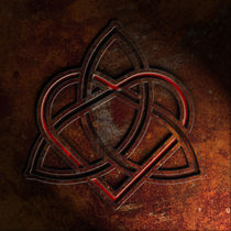 Celtic Knotwork Valentine Heart Rust Texture von Brian Carson