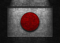 Japanese Flag Stone Texture von Brian Carson