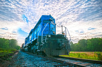 blue locomotive by digidreamgrafix