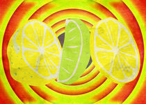 Pop Art Lemon Lime with CANVAS TEXTURE von Denis Marsili