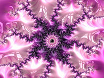 Fraktal für Mädchen rosa pink violett purpur weiß by Matthias Hauser