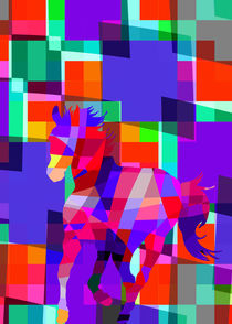 Horse Cool Colorful Vector Shapes von Denis Marsili