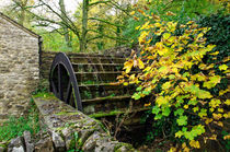 Old Mill and Water Wheel, Miller's Dale von Rod Johnson