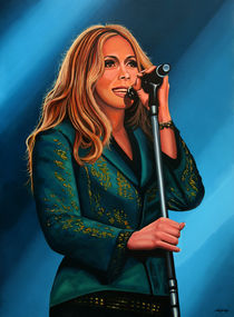 Anouk in concert painting by Paul Meijering