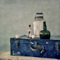 the blue suitcase/der blaue koffer by Priska  Wettstein