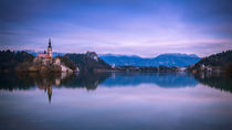 Church in the middle of Lake Bled by Zoltan Duray