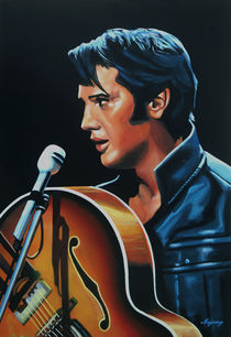 Elvis Presley painting 3 by Paul Meijering