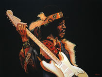 Jimi Hendrix painting 3 by Paul Meijering