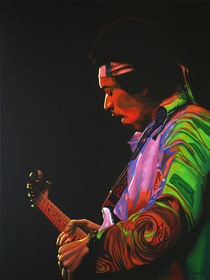 Jimi Hendrix painting 4 by Paul Meijering