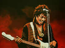Jimi Hendrix painting  von Paul Meijering
