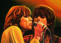 Stones Mick and Keith painting by Paul Meijering
