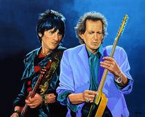 The Stones Ron & Keith painting by Paul Meijering