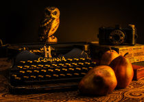 Still LIfe - Pears and Typewriter by Jon Woodhams