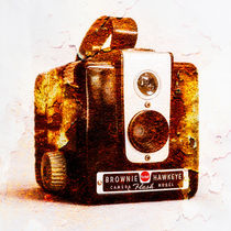 Rusty Brownie Hawkeye - Square by Jon Woodhams