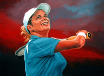 Kim Clijsters painting by Paul Meijering