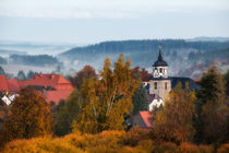 Blick auf das Harz Dorf Straßberg im Herbst von Daniel Kühne