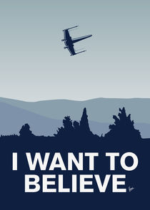 My I want to believe minimal poster-xwing von chungkong
