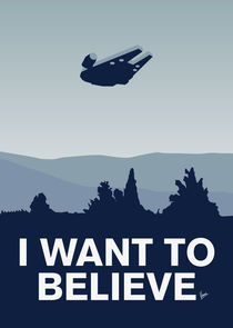 My I want to believe minimal poster-millennium falcon von chungkong