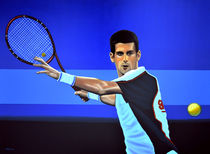Novak Djokovic painting by Paul Meijering