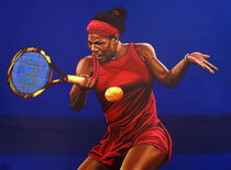 Serena Williams painted by Paul Meijering