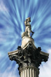 The statue at the top of Nelson's column in Trafalguar Square,London by Luigi Petro