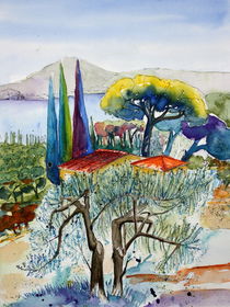 Olivenbaum am Gardasee von Inez Eckenbach-Henning